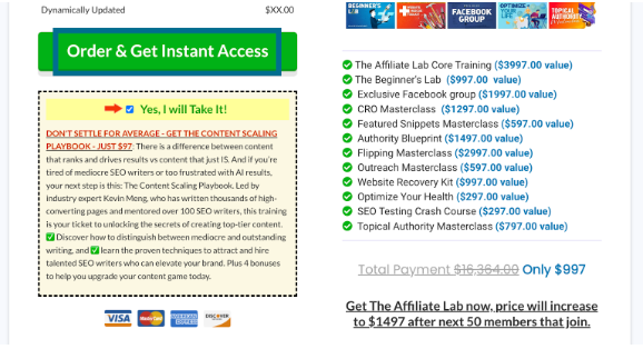 Click The Order & Get Instant Access Button